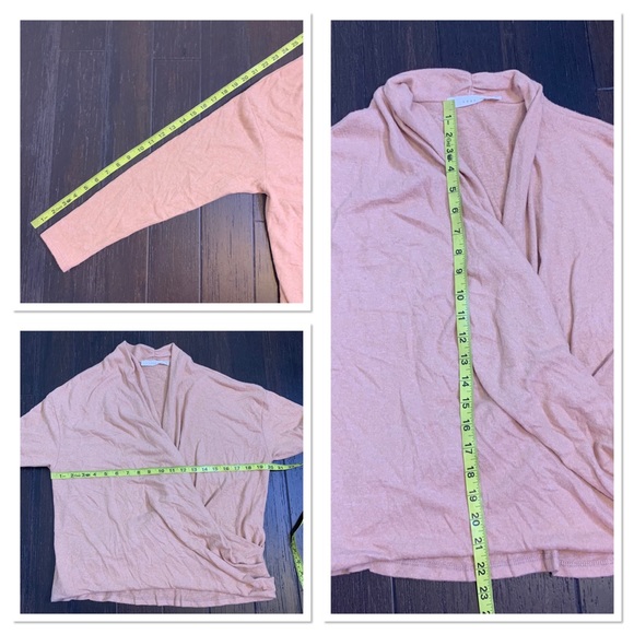 NEW Lush Nordstrom Apricot Long Sleeve Surplice Neckline Blouse Small - Picture 10 of 10